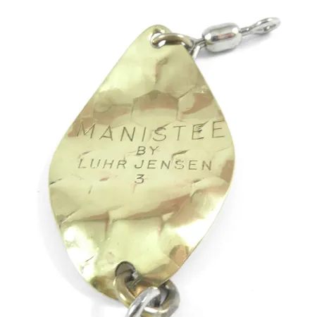 Vintage Luhr Jensen Manistee 3, 1/3oz Gold fishing spoon #3522