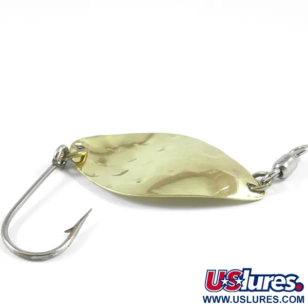 Vintage Luhr Jensen Manistee 3, 1/3oz Gold fishing spoon #3522