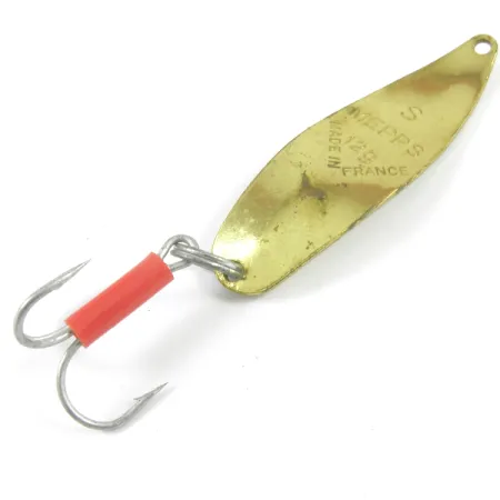 Vintage Mepps Syclops 1, 2/5oz Gold fishing spoon #3527