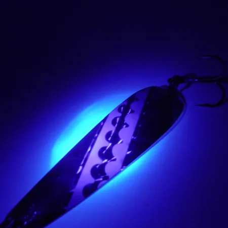 Vintage Len Thompson Northern King 28 UV, 1/2oz Silver (Silver Plated) fishing spoon #3530