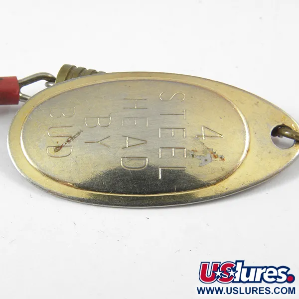 Vintage  Yakima Bait Steel Head 4 by Bud, 1/3oz Gold spinning lure #3560