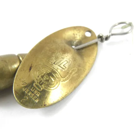 Vintage Luhr Jensen Tiger Tail, 1/8oz Bronze (Brass) spinning lure #3562