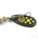 Vintage   Mepps Black Fury 0, 1/16oz Black / Yellow spinning lure #3563