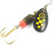 Vintage   Mepps Black Fury 1, 1/8oz Black / Yellow spinning lure #3564