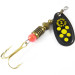 Vintage   Mepps Black Fury 2, 3/16oz Black / Yellow spinning lure #3566