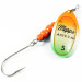 Vintage   Mepps Aglia 5 Fluo UV, 1/2oz Fluo UV Glow in UV light, Fluorescent spinning lure #3568