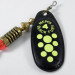 Vintage   Mepps Black Fury 4, 1/3oz Black / Fluorescent Green spinning lure #3575