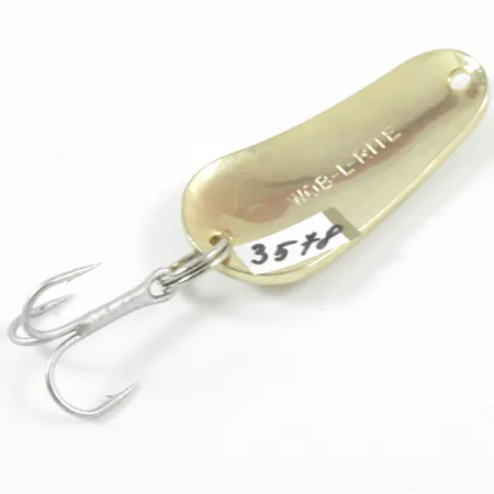 Vintage Acme Wob-L-Rite, 1/4oz Hammered Gold fishing spoon #3578