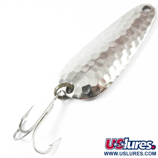 Vintage   Nebco Tor-P-Do 2, 1/2oz Hammered Nickel fishing spoon #3585