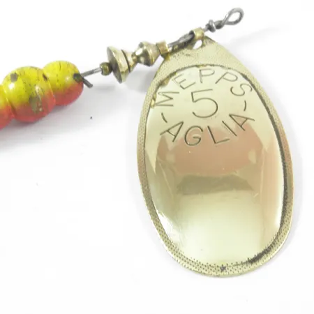 Vintage Mepps Aglia 5, 1/2oz Brass spinning lure #3587