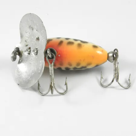 Vintage Fred Arbogast Jitterbug , 1/4oz Tiger fishing lure #3589