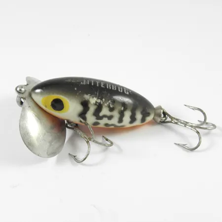 Vintage Fred Arbogast Jitterbug , 1/4oz Tiger fishing lure #3589