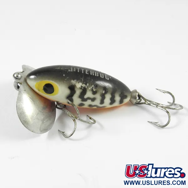 Vintage  Fred Arbogast Jitterbug , 1/4oz Tiger fishing lure #3589