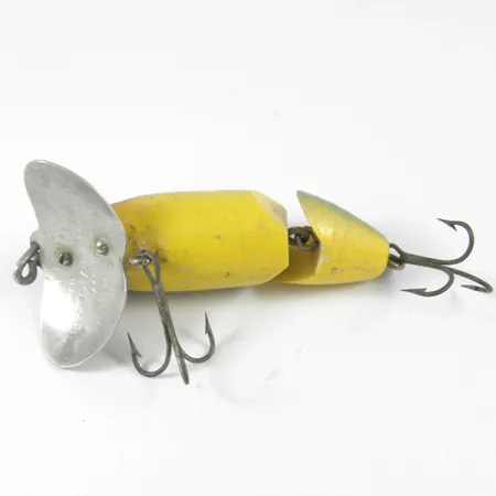 Vintage Fred Arbogast Jitterbug Jointed , 1/3oz Perch fishing lure #3590