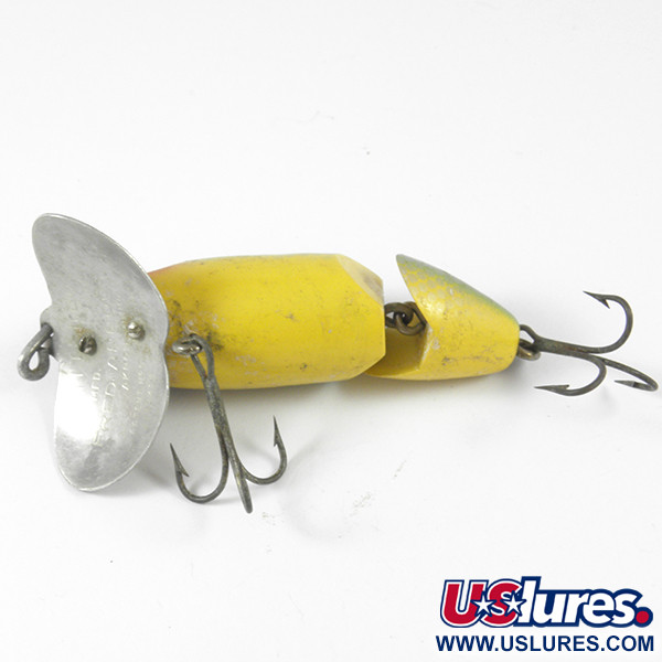 Vintage   Fred Arbogast Jitterbug Jointed , 1/3oz Perch fishing lure #3590