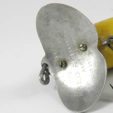 Vintage Fred Arbogast Jitterbug Jointed , 1/3oz Perch fishing lure #3590