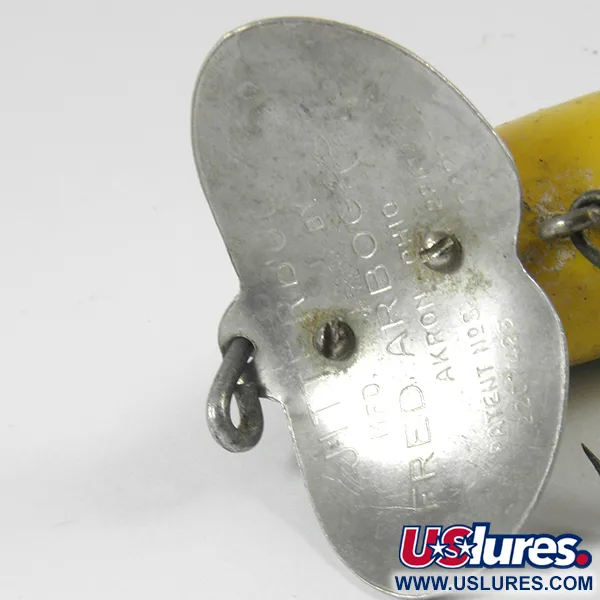 Vintage   Fred Arbogast Jitterbug Jointed , 1/3oz Perch fishing lure #3590