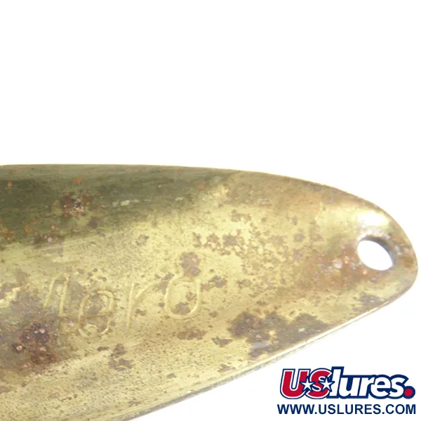 Vintage  Aeroplane Spinner Aero, 1/4oz White / Red / Brass fishing spoon #3604