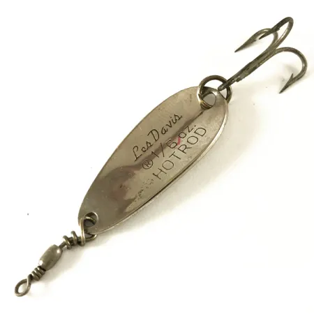 Vintage Luhr Jensen Les Davis Hotrod, 3/16oz Nickel fishing spoon #3605