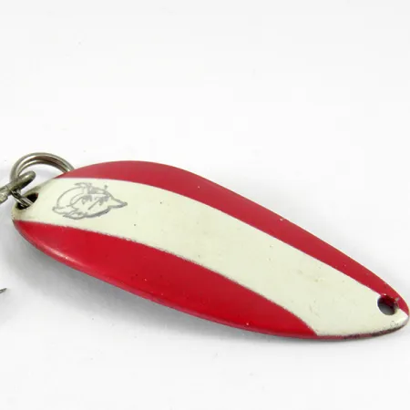 Vintage Eppinger Dardevle Devle Dog 7700, 1/2oz Red / White / Nickel fishing spoon #3608