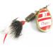 Vintage   Mepps Aglia 3 dressed (squirrel tail), 1/4oz Red / White / Brass spinning lure #3611