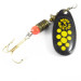 Vintage   Mepps Black Fury 3, 1/4oz Black / Yellow spinning lure #3612