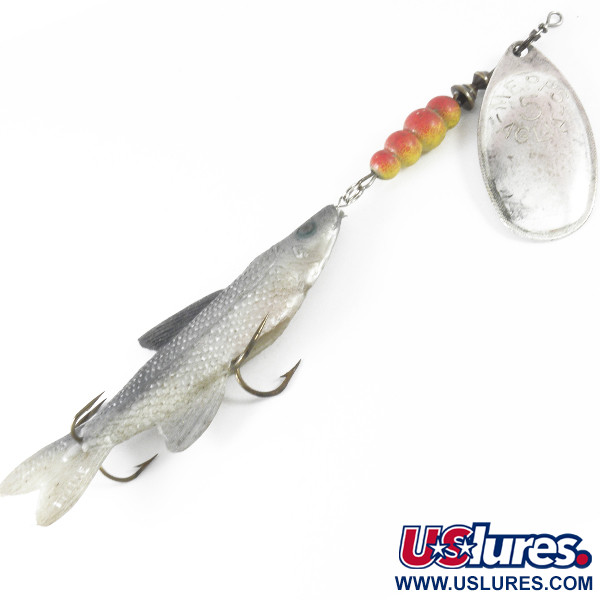 Vintage   Mepps Aglia 5 Mino, 2/3oz Silver spinning lure #3620