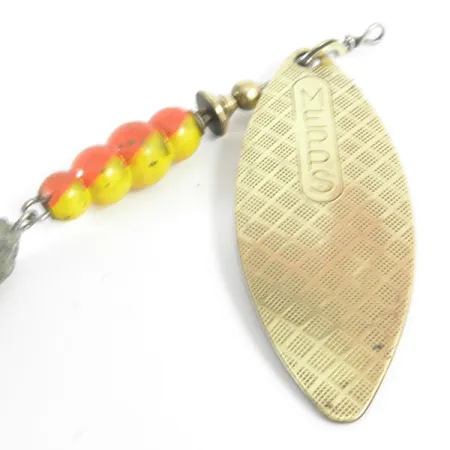 Vintage Mepps Aglia Long Mino, 1oz Brass spinning lure #3621