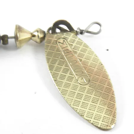 Vintage Mepps Aglia Long 1 Mino, 3/16oz Gold spinning lure #3622