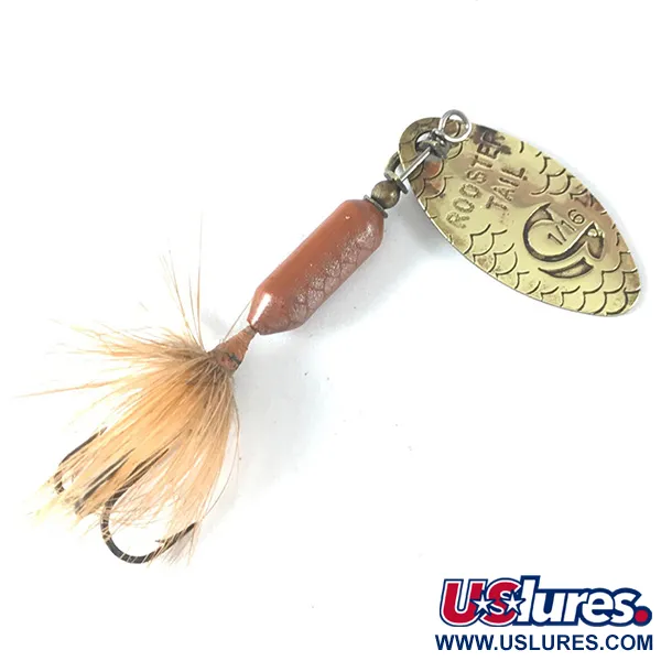 Vintage  Yakima Bait Worden’s Original Rooster Tail, 3/32oz Gold spinning lure #3625