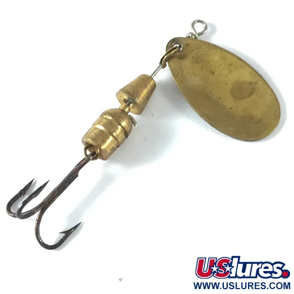 Vintage   Mepps Aglia 2, 3/16oz Brass spinning lure #3628