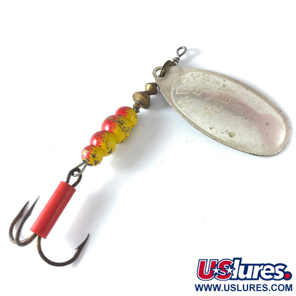 Vintage   Mepps Aglia 5, 1/2oz Silver spinning lure #3632