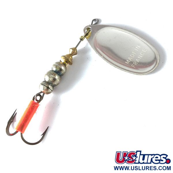 Vintage Mepps Aglia 4, 1/3oz Silver spinning lure #3634