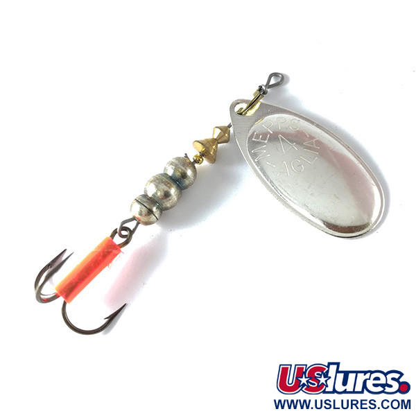 Vintage   Mepps Aglia 4, 1/3oz Silver spinning lure #3634