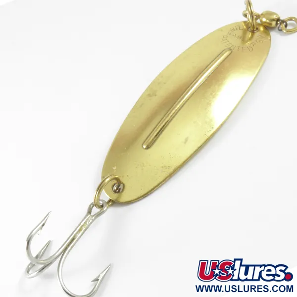 Vintage Williams WIlliams Wabler, 2/3oz Gold fishing spoon #3644