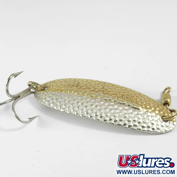Vintage Williams Wabler W50, 1/2oz Gold / Silver (Silver Plated) fishing spoon #3646