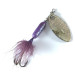 Vintage  Yakima Bait Worden’s Original Rooster Tail, 3/32oz Silver / purple spinning lure #3654