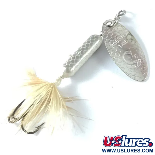 Vintage  Yakima Bait Worden’s Original Rooster Tail, 3/16oz Silver spinning lure #3656