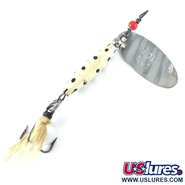 Vintage   Glen Evans Shyster, 1/4oz Nickel / Blue spinning lure #3663