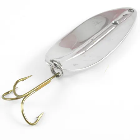 Vintage TODDCO Main liner , 2/5oz Nickel / Green fishing spoon #3670