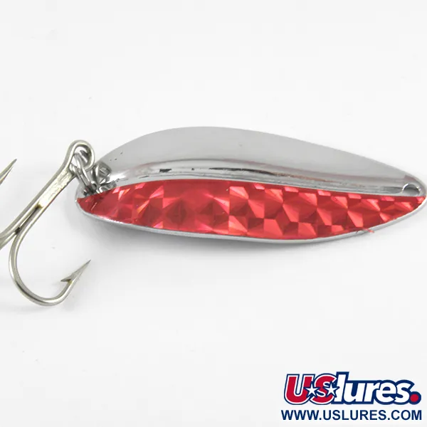 Vintage  TODDCO Main liner , 2/5oz Nickel / Red fishing spoon #3671