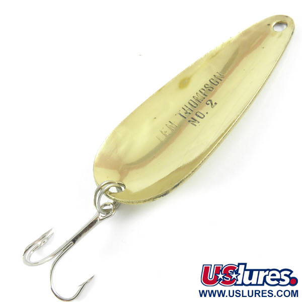 Vintage   Len Thompson #2, 1oz Gold fishing spoon #3680
