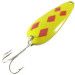 Vintage   Len Thompson #1, 3/4oz Five of diamonds (Yellow / Red / Brass) fishing spoon #3682