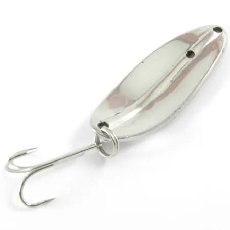 Vintage TODDCO Main liner , 2/5oz Nickel / Red fishing spoon #3684