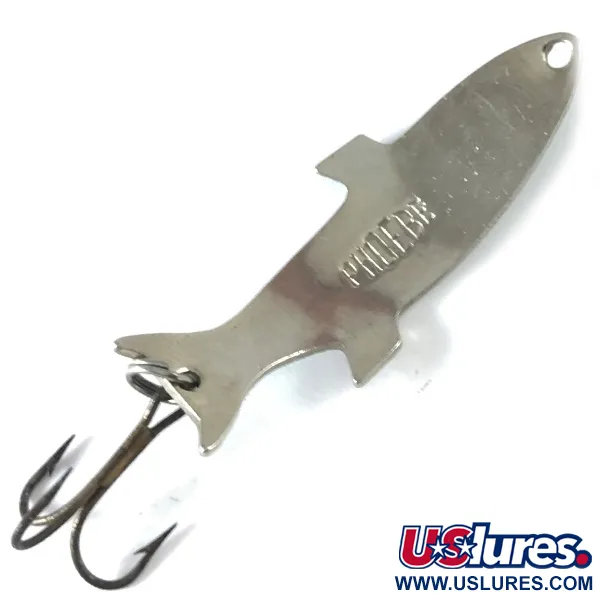 Vintage  Acme Phoebe, 3/16oz Nickel / Blue fishing spoon #3687