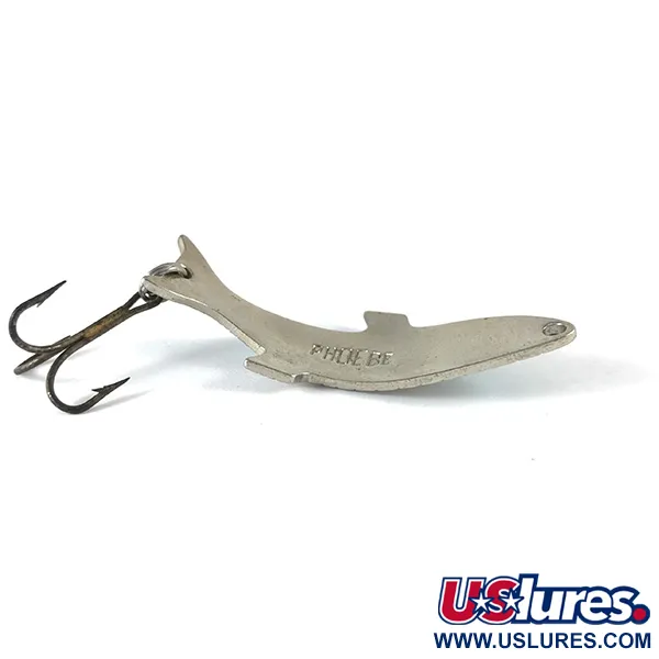 Vintage  Acme Phoebe, 3/16oz Nickel / Blue fishing spoon #3687