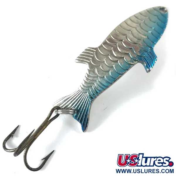 Vintage  Acme Phoebe, 3/16oz Nickel / Blue fishing spoon #3687