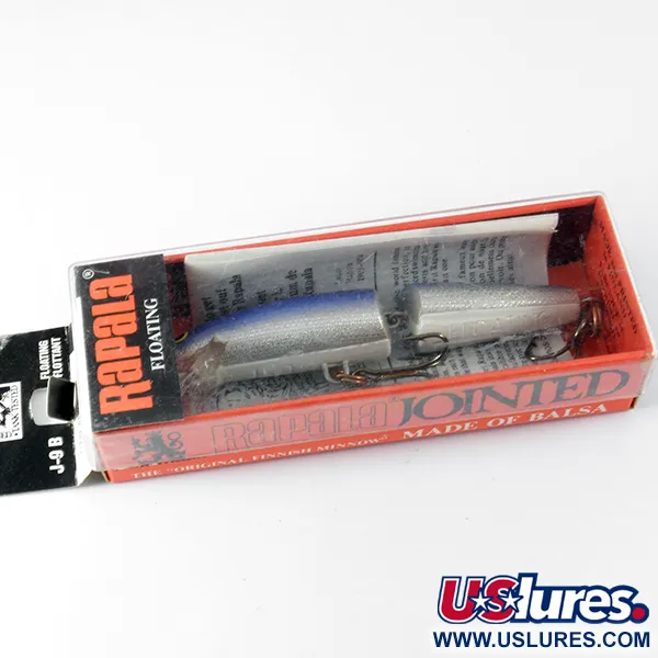 Rapala Jointed J-9B, 3/16oz Light Blue fishing lure #3699