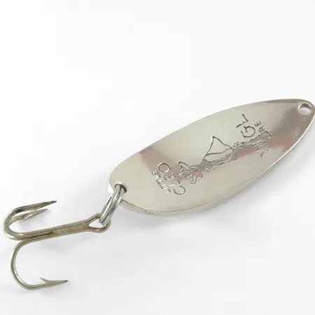 Vintage Seneca Little Cleo (Hula Girl), 2/3oz Nickel / Purple fishing spoon #3708