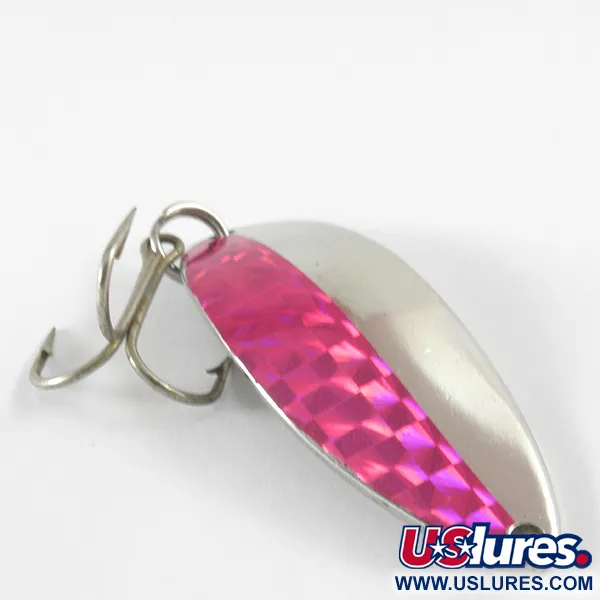 Vintage  Seneca Little Cleo (Hula Girl), 2/3oz Nickel / Purple fishing spoon #3708